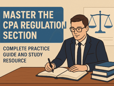 PrepPool CPA Regulation practice exam interface showing multiple-choice questions and task-based simulations