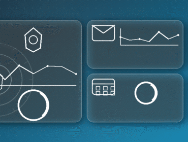 Professional header for Associate Google Workspace Administrator content featuring glass-style dashboard panels for Gmail, Drive, Calendar, Meet, Chat, and security metrics on a blue–teal gradient background.