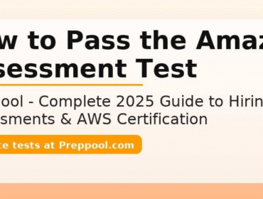Banner for Preppool blog: How to pass Amazon assessment test and AWS certification exam