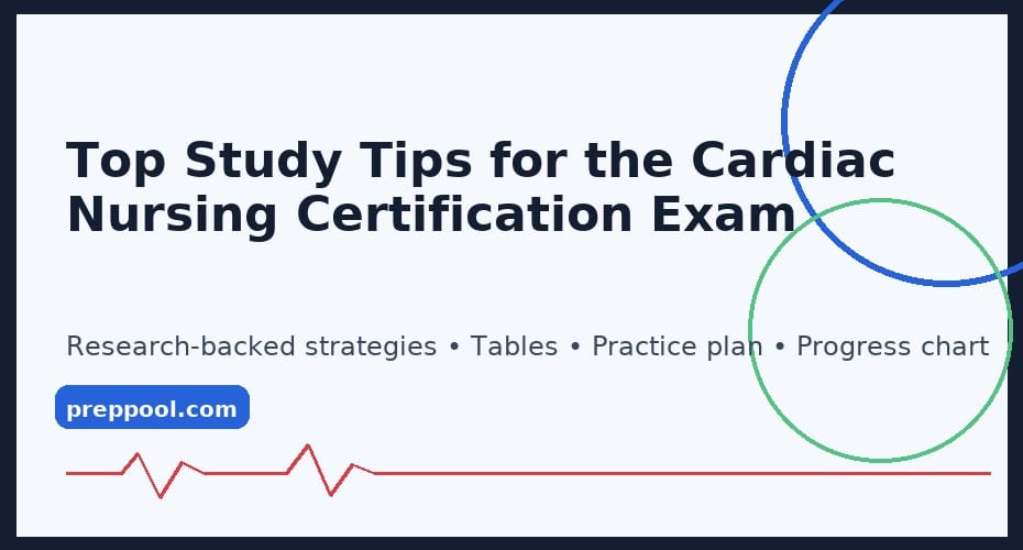 Top Study Tips for the Cardiac Nursing Certification Exam – research-backed guide with tables and progress chart