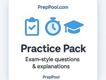 PrepPool.com banner: best competitive exam prep with practice tests, large question banks, and answer explanations (USA).