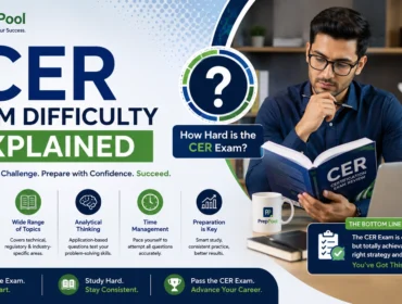 Professional PrepPool branded CER exam difficulty guide featuring study insights, exam challenge explanation, preparation strategies, and certification success tips for CER test takers.