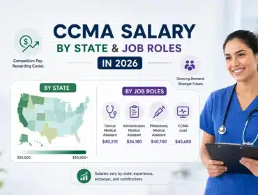 Explore updated CCMA salary by state and medical assistant job roles in 2026. Compare pay ranges, career opportunities, and top-paying positions for certified medical assistants.