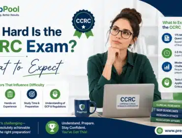 CCRC exam preparation guide showing exam difficulty, study tips, and what to expect on test day.