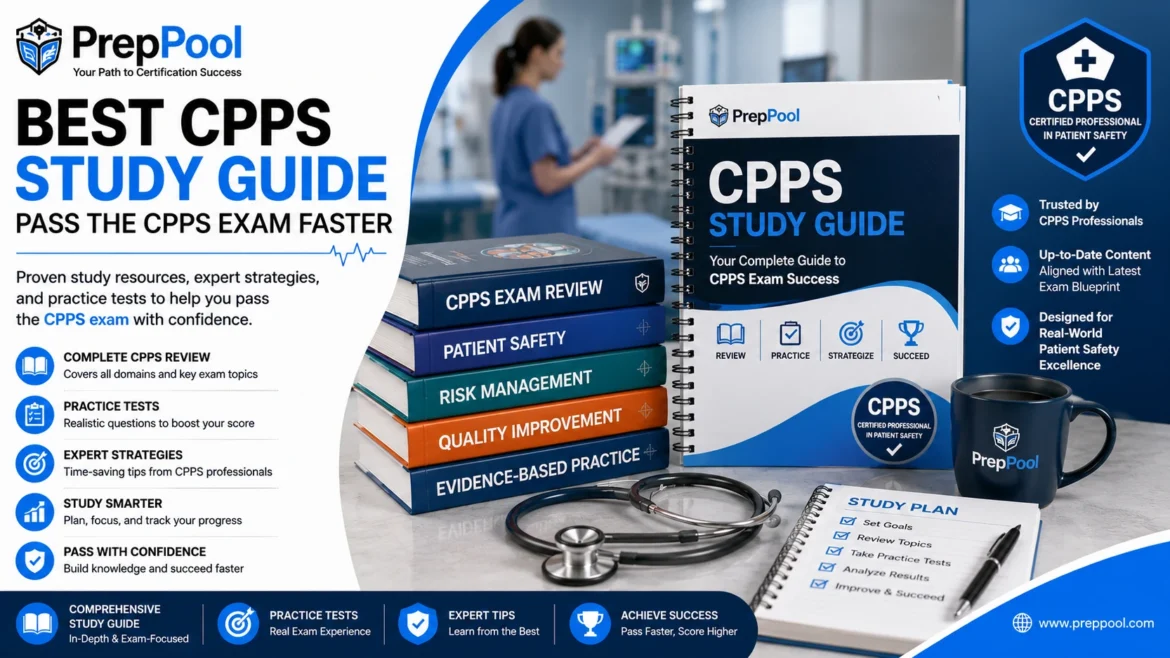 Best CPPS study guide with practice tests, expert strategies, patient safety topics, and exam preparation resources.